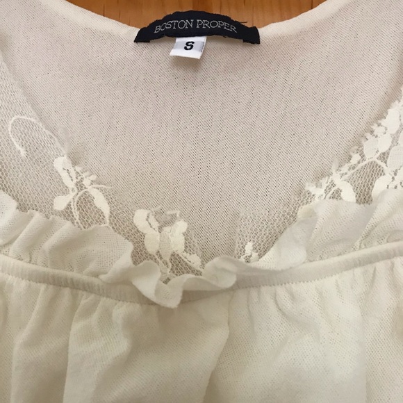 Boston Proper lacy tank, Small - Picture 5 of 5